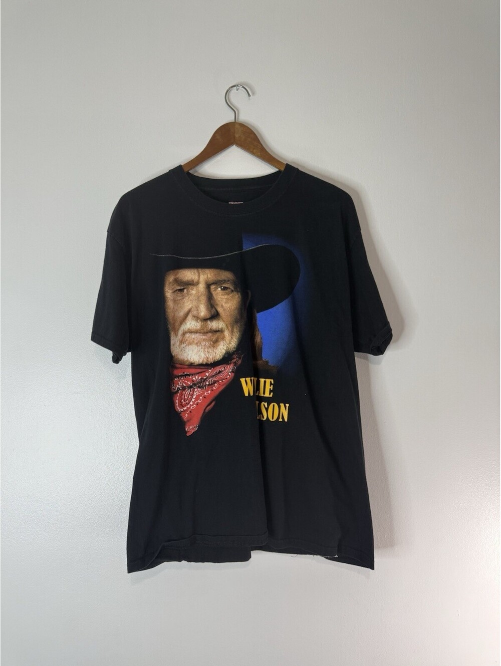 Willie Nelson T-Shirt Concert Spring Tour Mens SZ Large Black Limited Edition!